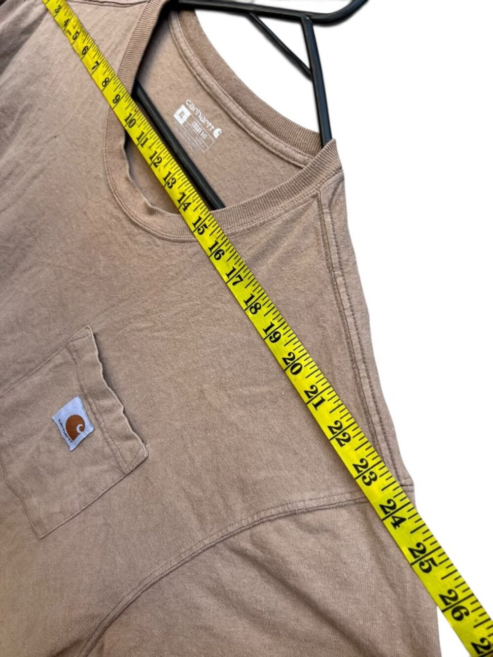 Carhartt Loose Fit K87 Pocket T-Shirt Men's XL Tan Brown Short Sleeve